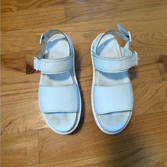 Dr. Martens | White Leather Platform Strap Sandals - Picture 5 of 9